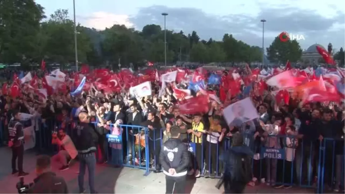 Cumhurbaşkanı Erdoğan'ın seçim zaferine Konya'da coşkulu kutlama