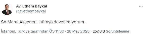 İYİ Parti'nin kurucularından Ethem Baykal'dan Akşener'e istifa çağrısı