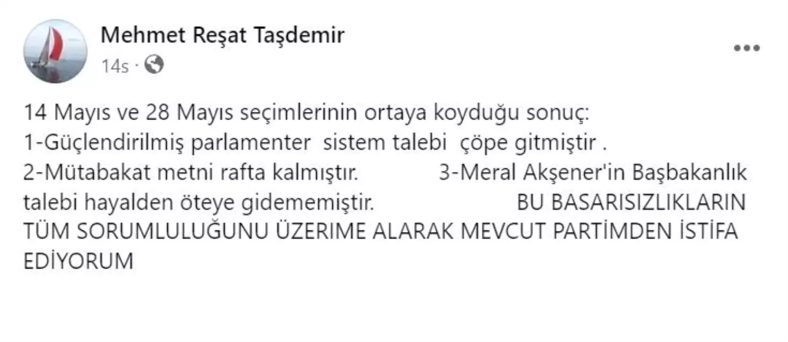 İYİ Parti Aydın Milletvekili Aday Adayı Partisinden İstifa Etti