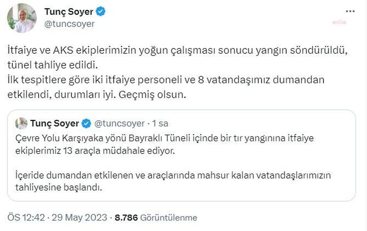İzmir\'de Tır Yangını… Soyer: "Yangın Söndürüldü…"