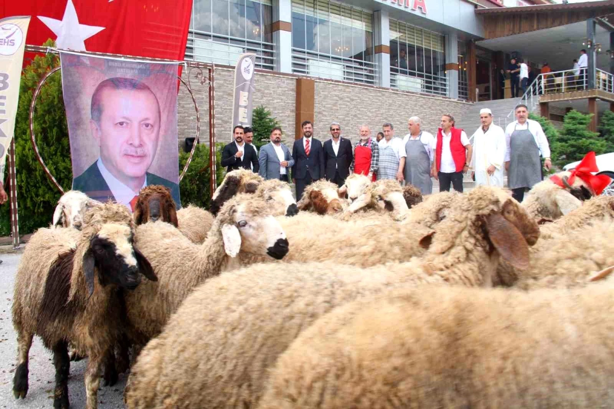 Elazığlı iş adamı Cumhurbaşkanı Erdoğan\'ın seçim zaferini 20 koyun keserek kutladı