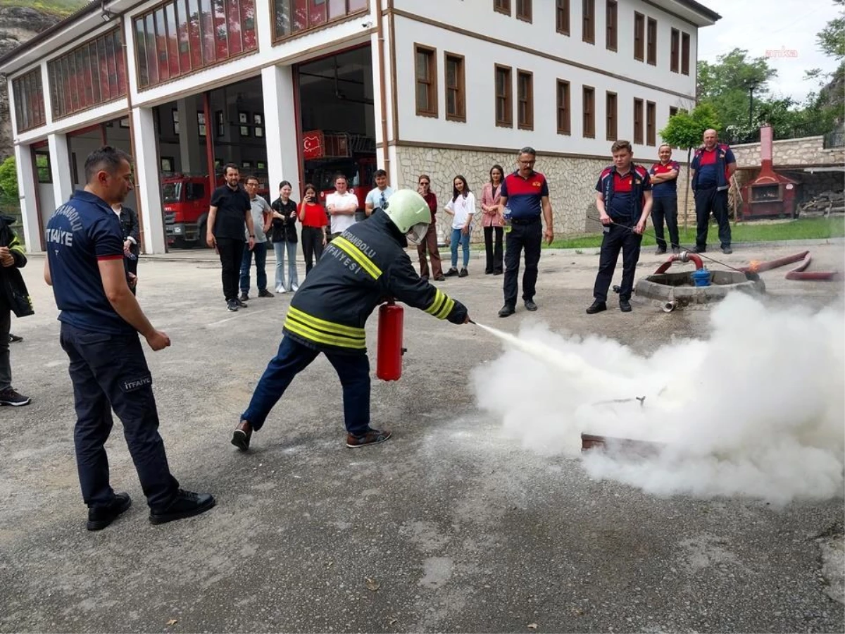 Safranbolu Belediyesi İtfaiye Müdürlüğü yangın eğitimlerine devam ediyor