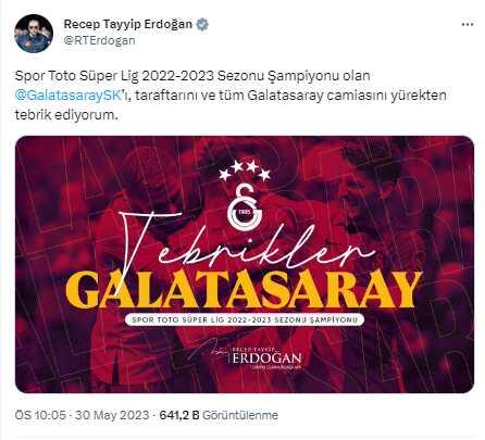 Son Dakika: Süper Lig'de şampiyon Galatasaray!