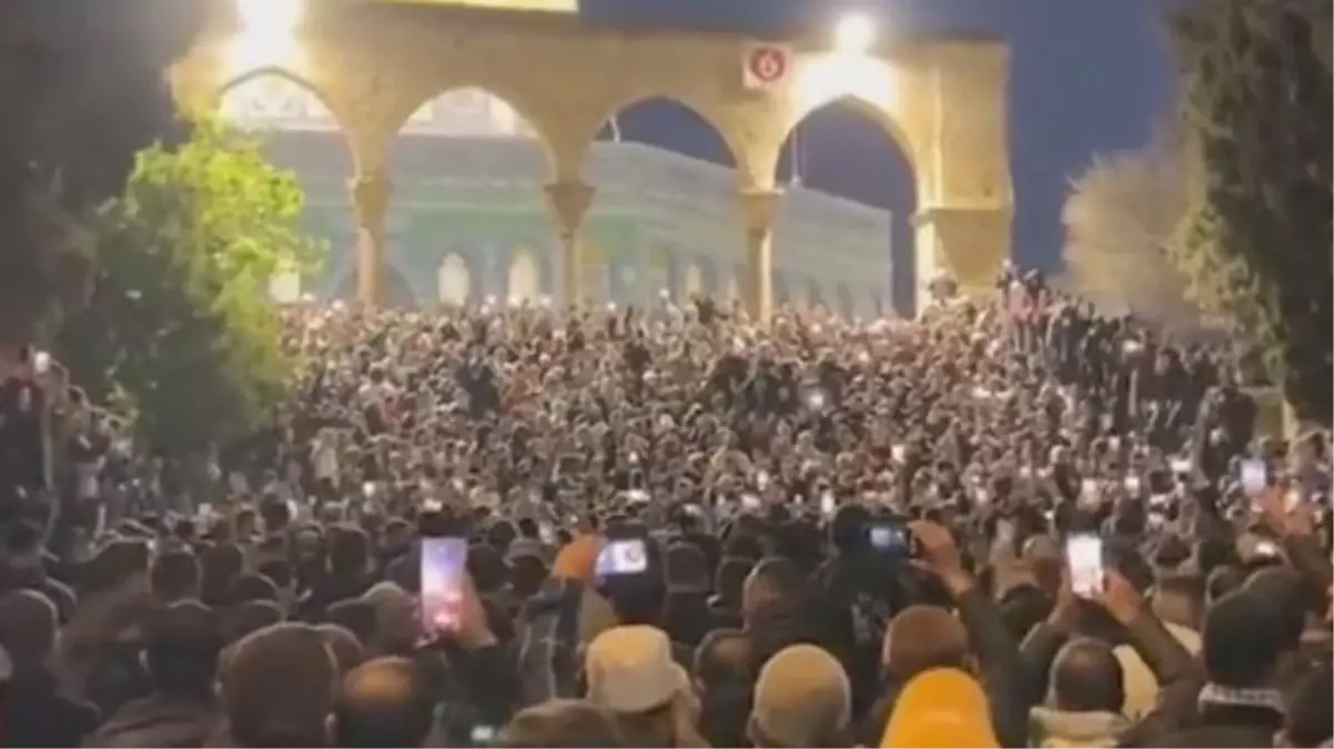 Videonun Mescid-i Aksa\'da Erdoğan\'ın zaferini kutlayanları gösterdiği iddiası