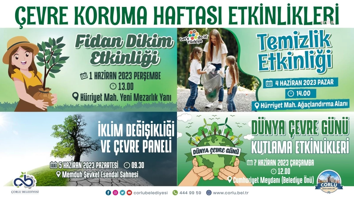 Çorlu Belediyesi Çevre Koruma Haftası\'nı Etkinliklerle Kutlayacak