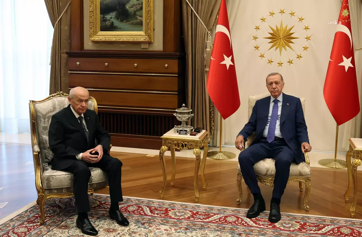 Recep Tayyip Erdoğan, Cumhurbaşkanlığı\'nda Devlet Bahçeli ile bir araya geldi