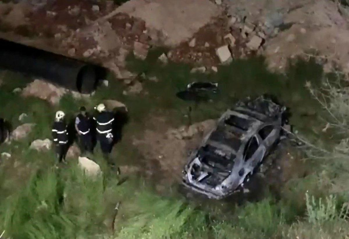 Gaziantep\'te çarpışan araç alev topuna döndü: 1 ölü, 8 yaralı