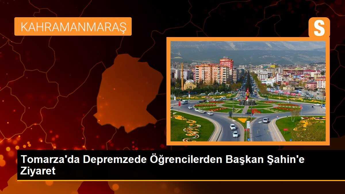 Tomarza\'da Depremzede Öğrencilerden Başkan Şahin\'e Ziyaret