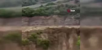Manisa'da heyelan sebebiyle kapanan yol yeniden ulaşıma açıldı