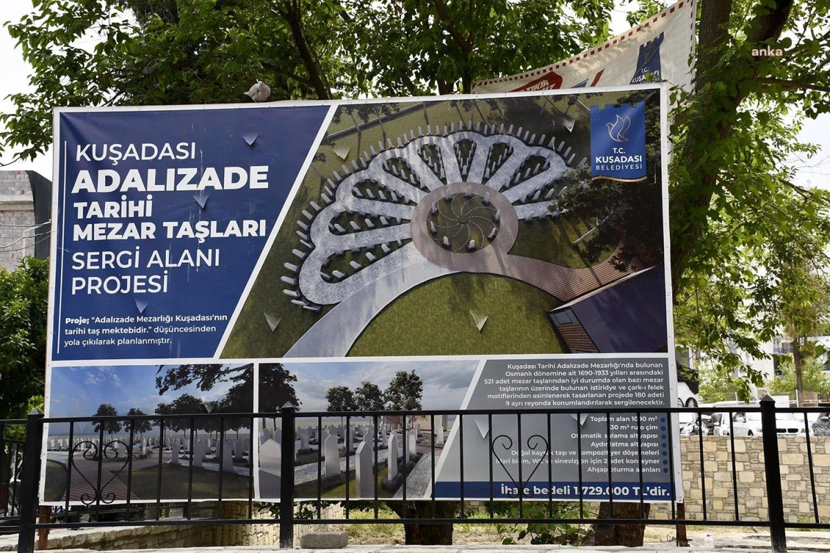Kuşadası\'nda Osmanlı dönemine ait mezar taşları açık hava müzesinde sergilenecek
