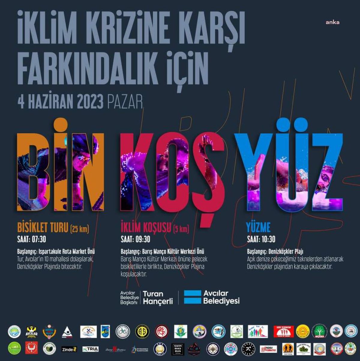 Avcılar \'Bin, Koş, Yüz\' Etkinliğinde Buluşacak