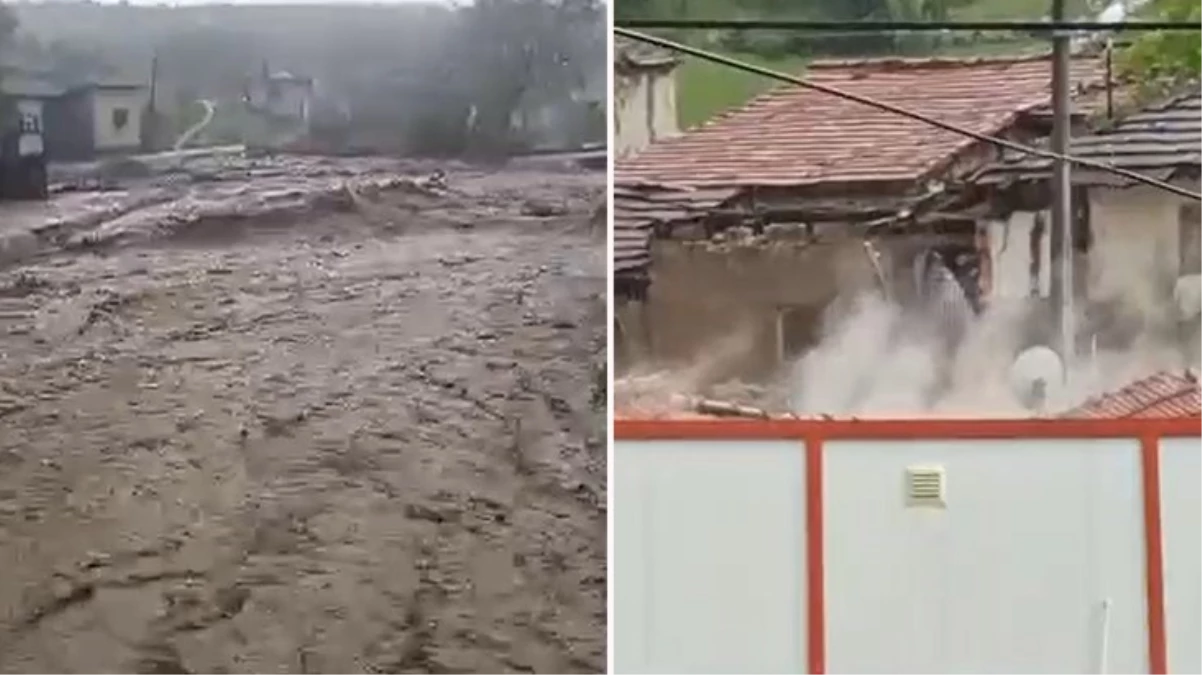 Eskişehir\'in Seyitgazi ilçesinde sel: Çatören mahallesi zarar gördü