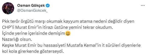 Yemini tekrarlatılan Osman Gökçek'ten ilk açıklama! CHP'li vekile demediğini bırakmadı