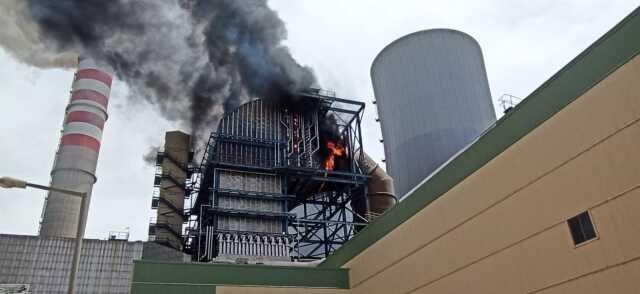 Afşin-Elbistan B Termik Santrali'nde Yangın Çıktı