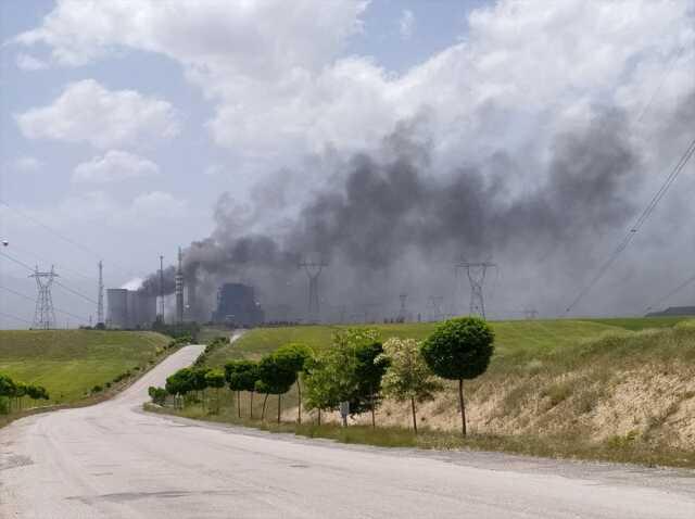 Afşin-Elbistan B Termik Santrali'nde Yangın Çıktı