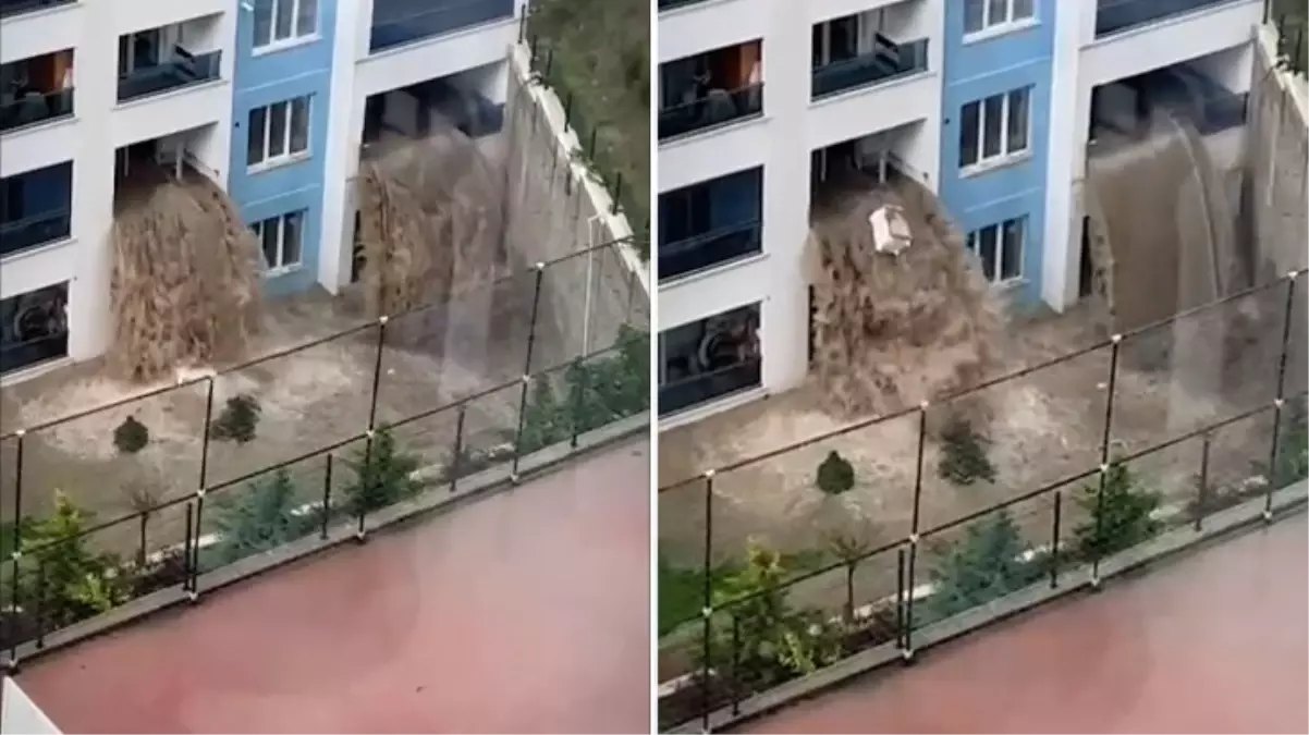 Başkent\'te su basan dairenin eşyaları dışarı taştı