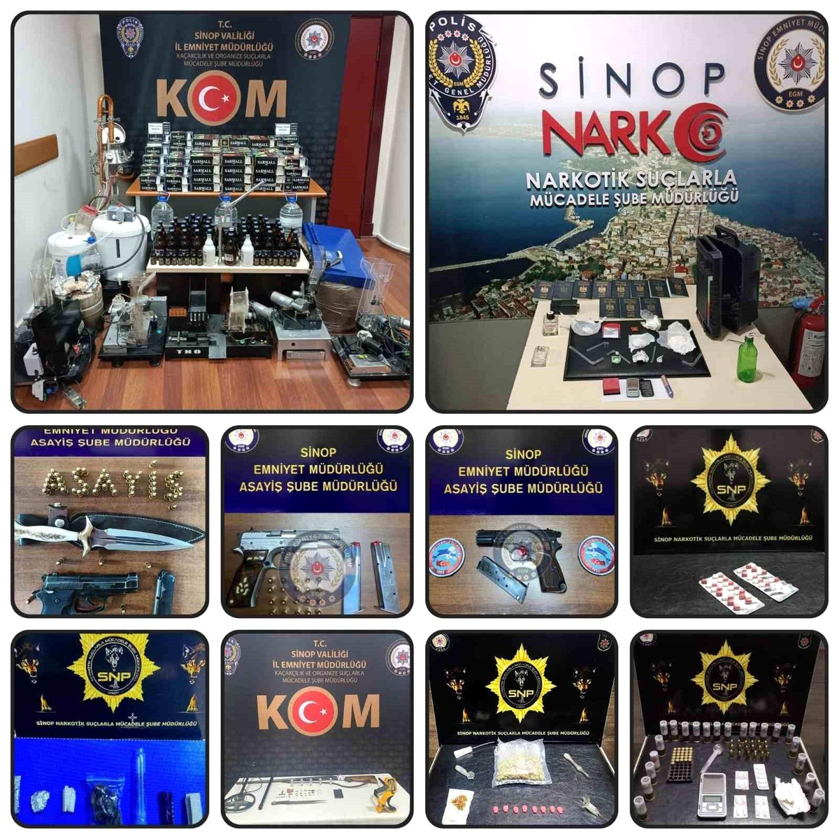 Sinop\'ta Şok Uygulamalar Sonucu 15 Kişi Tutuklandı