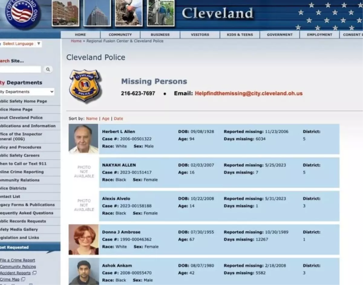 ABD'nin Cleveland şehrinde kayıp çocuk sayısı artıyor