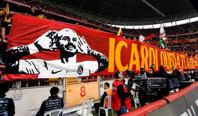 Galatasaray tarafından Icardi'ye pankart! Maç boyu gözü o yazıya takılacak Galatasaray tarafından Icardi'ye pankart! Maç boyu gözü o yazıya takılacak