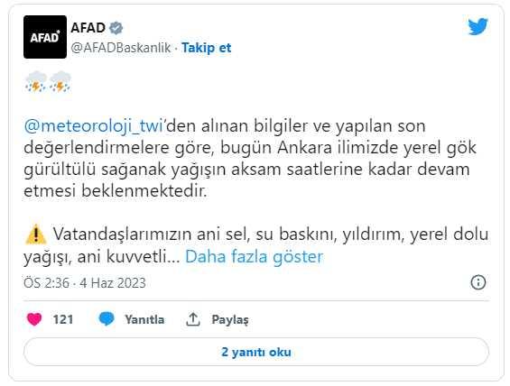 Son Dakika! Meteoroloji'nin ardından Ankara için bir sel uyarısı da AFAD'dan geldi