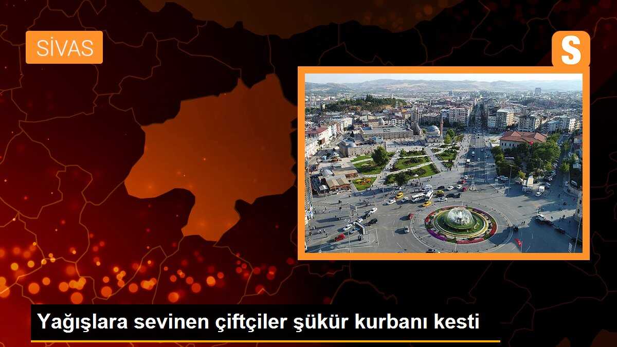 Yağışlara sevinen çiftçiler şükür kurbanı kesti