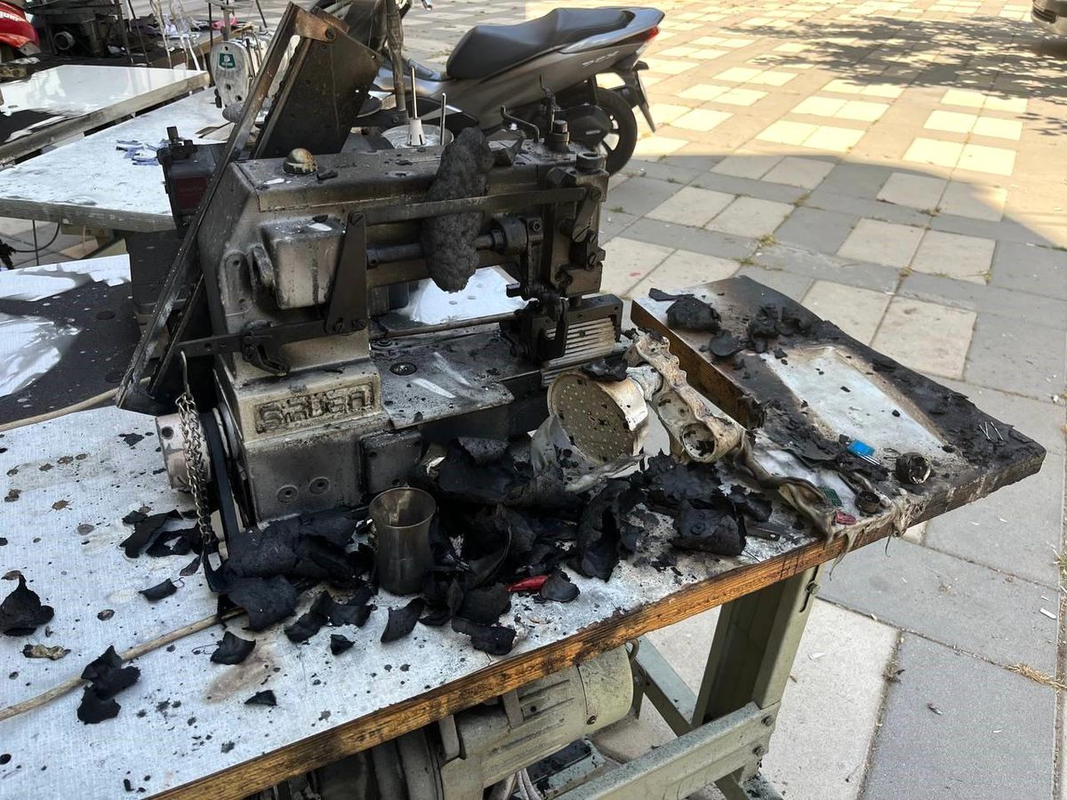 Kilis\'teki Tekstil Atölyesinde Yangın Çıktı