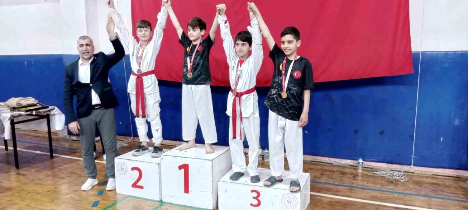 Alaplı İlköğretim öğrencileri Taekwondo turnuvasında 3 Zonguldak birinciliği elde etti