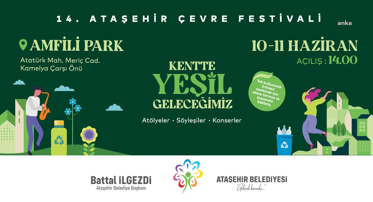 Ataşehir Belediyesi 14. Çevre Festivali 10 Haziran\'da Başlıyor