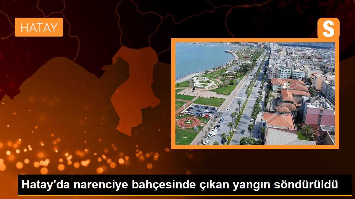 Hatay\'da narenciye bahçesinde çıkan yangın söndürüldü