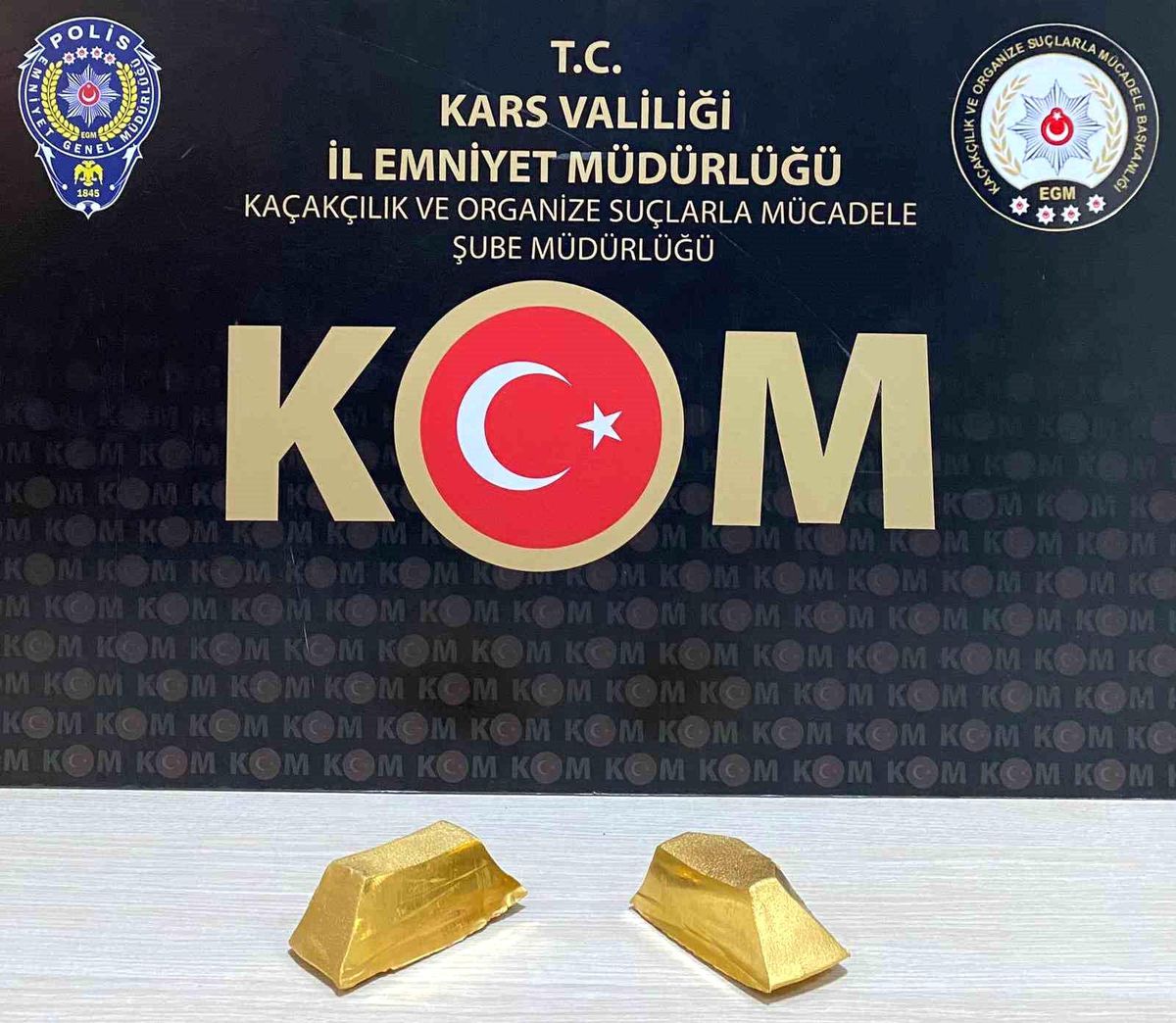 Kars\'ta Ermeni uyruklu kişi 3,5 kilo külçe altınla yakalandı