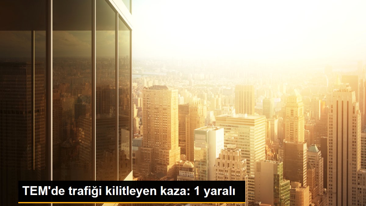 TEM\'de trafiği kilitleyen kaza: 1 yaralı