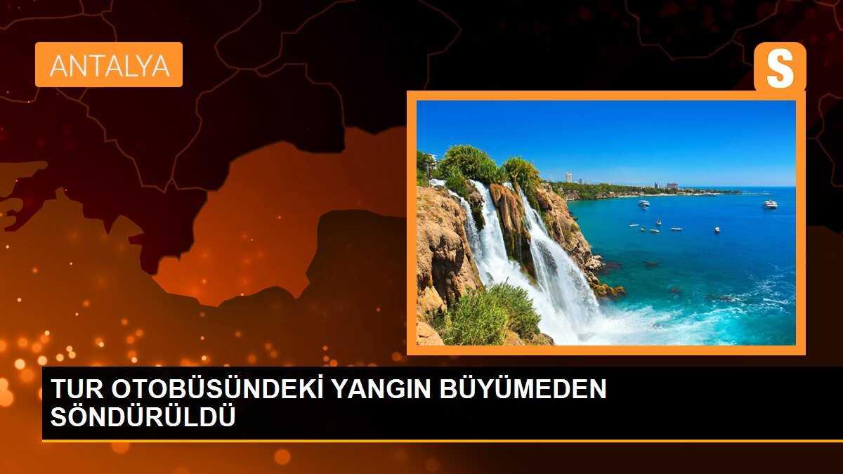 TUR OTOBÜSÜNDEKİ YANGIN BÜYÜMEDEN SÖNDÜRÜLDÜ