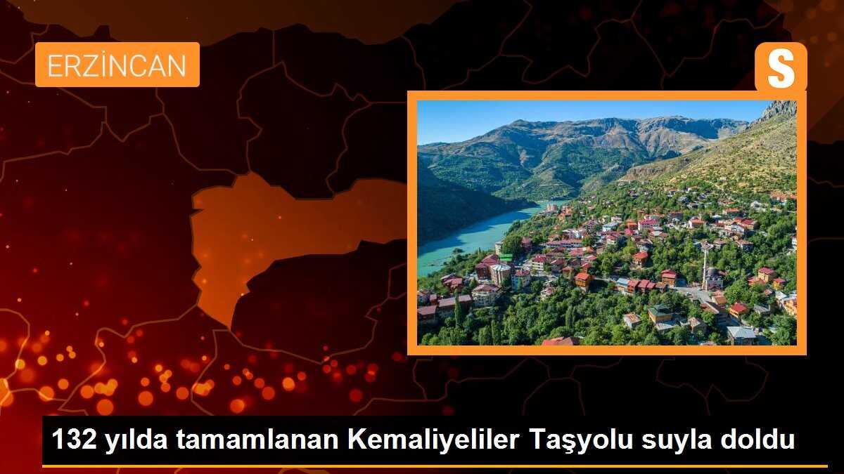 132 yılda tamamlanan Kemaliyeliler Taşyolu suyla doldu