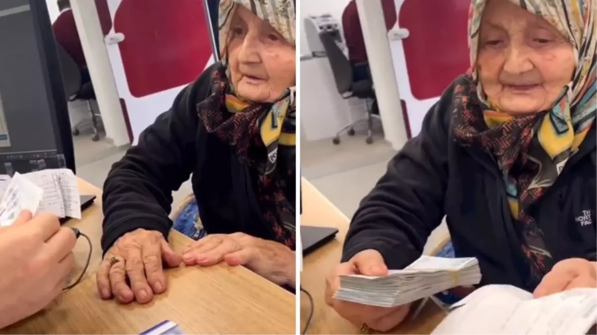 Banka çalışanına harçlık vermek isteyen teyzenin sözleri yüreklere dokundu