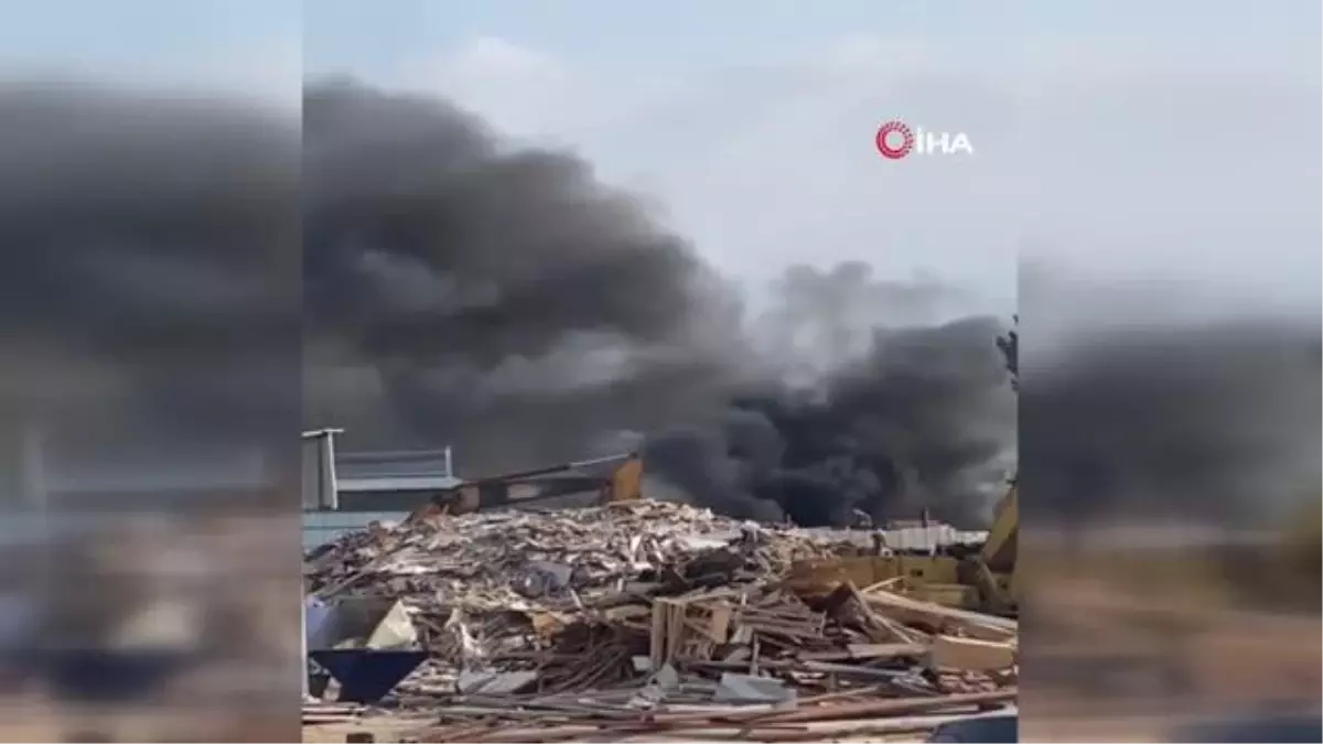 İnegöl\'deki geri dönüşüm tesisinde yangın çıktı