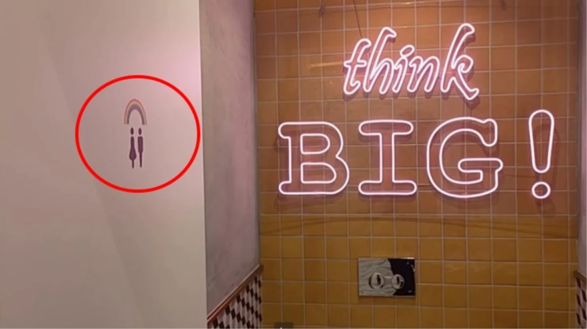 Şişli\'deki alışveriş merkezinde LGBT tuvaleti büyük dikkat çekti