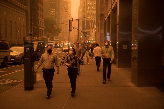 Kanada'daki Orman Yangınlarının Dumanı New York Kentini Kapladı Kanada'daki Orman Yangınlarının Dumanı New York Kentini Kapladı