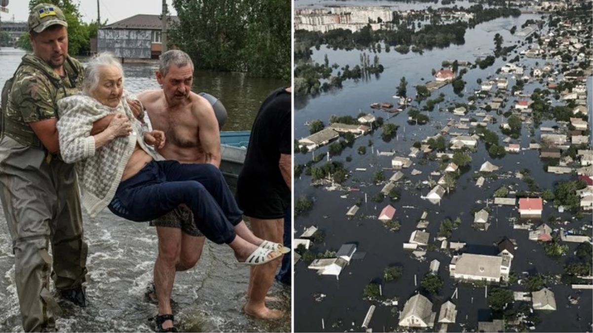Çernobil\'den bu yana en büyük felaket! Ukrayna\'da baraj patlaması sonrası meydana gelen sel felaketinde 5 kişi yaşamını yitirdi