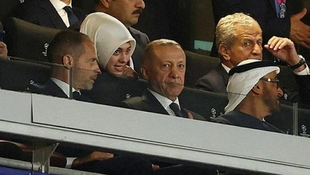Cumhurbaşkanı Erdoğan, Devler Ligi finali için Atatürk Olimpiyat Stadı''''nda