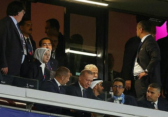 Cumhurbaşkanı Erdoğan, Devler Ligi finali için Atatürk Olimpiyat Stadı''nda