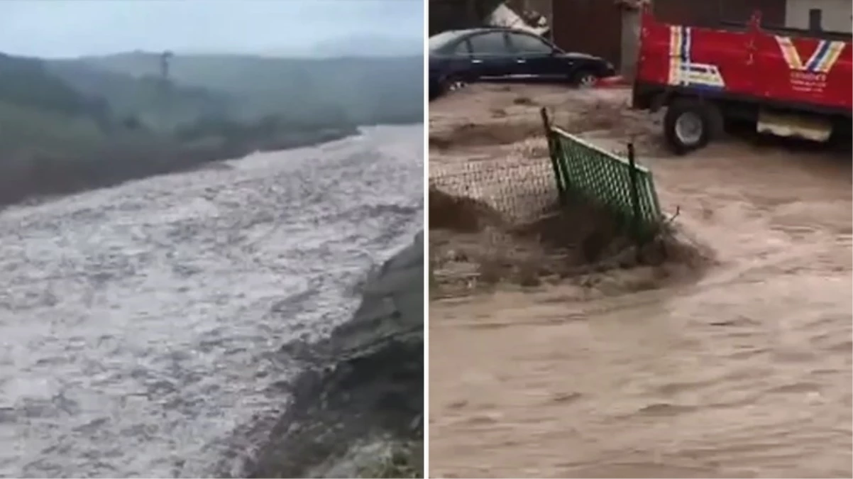 Kırıkkale\'de Sel Felaketi: Ağırdaki Koyunlar Sele Kapıldı