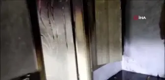 Hacda olan vatandaşın evi yangında yandı
