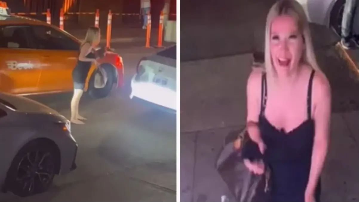 Kendini kaybeden kadın, yolun ortasında elbisesini indirip tuvaletini yaptı