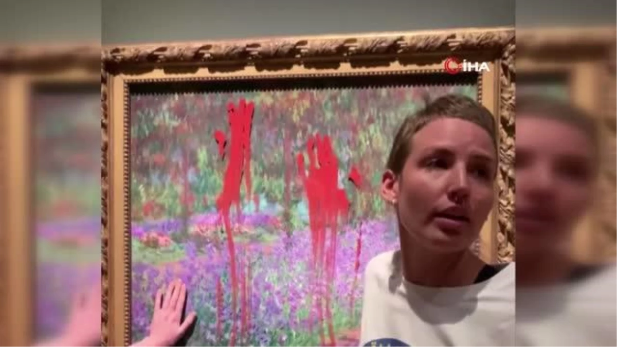 Çevre aktivistleri, Monet\'in tablosunu hedef aldı: 2 gözaltı