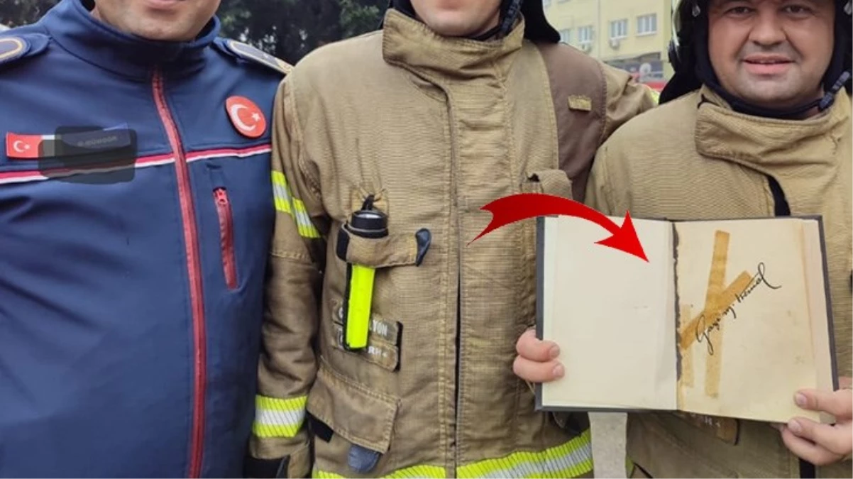 İtfaiye ekipleri, yangında Atatürk\'ün imzaladığı Nutuk kitabını kurtardı