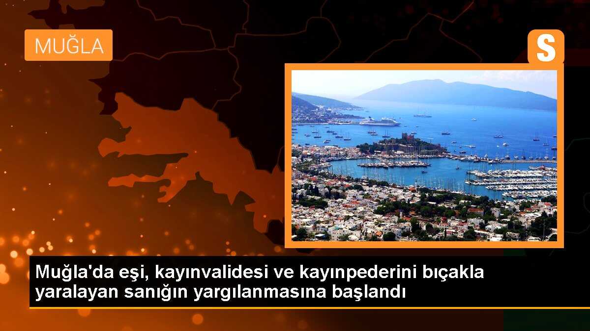 Muğla\'da aile içi kavgada 3 kişiyi bıçaklayan sanığın yargılanması başladı