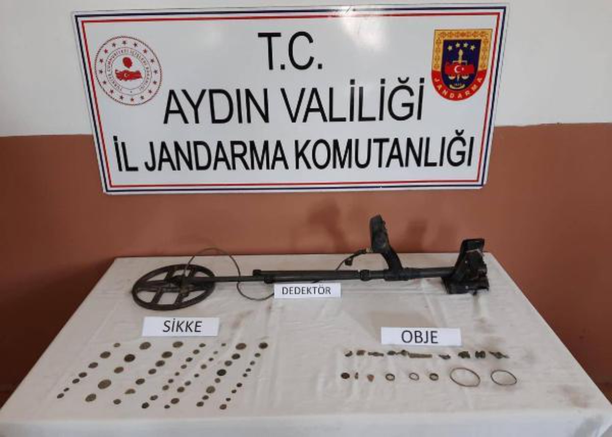 Aydın\'da Roma ve Bizans dönemine ait tarihi eserleri satmaya çalışan şahıs yakalandı