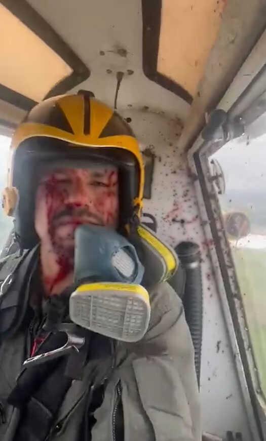 Uçağa çarpan kartal camdan kokpite girmesine rağmen pilot soğukkanlılığını korudu