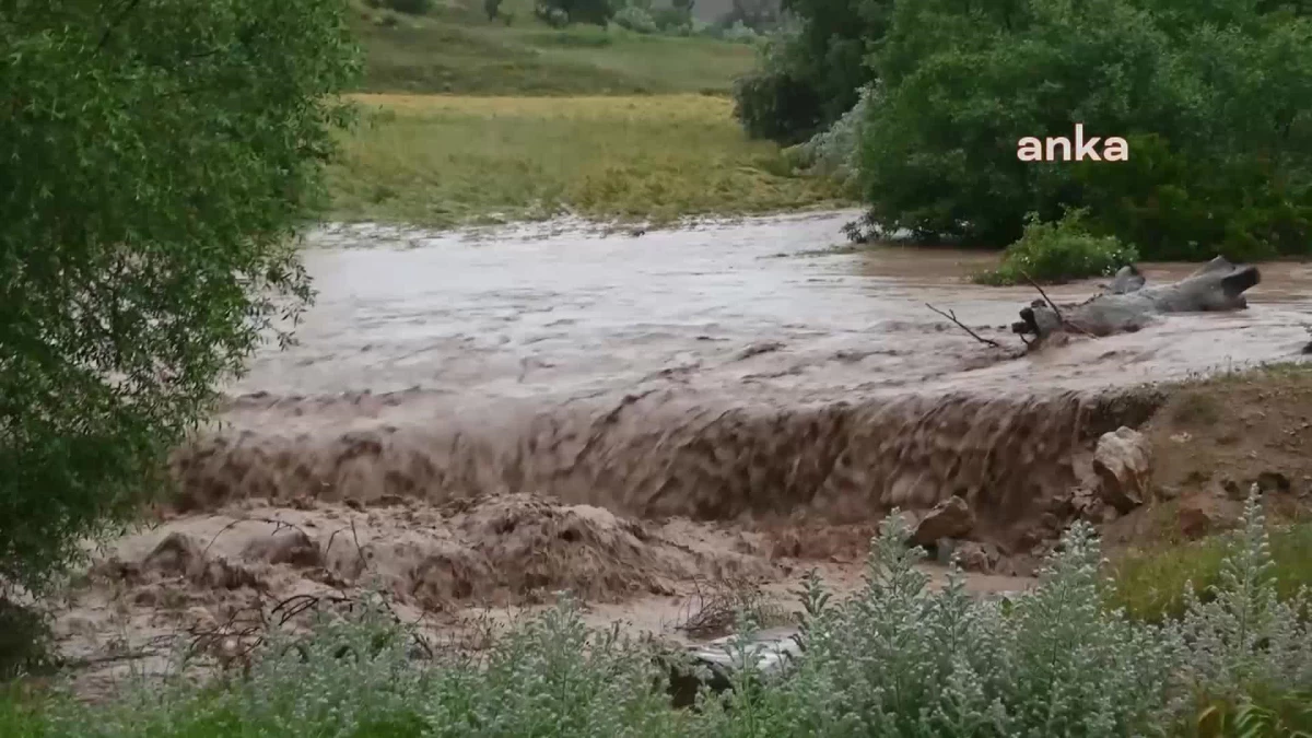 Yozgat\'ta Sel Felaketi: Dereler Taştı, Ekili Alanlar Zarar Gördü