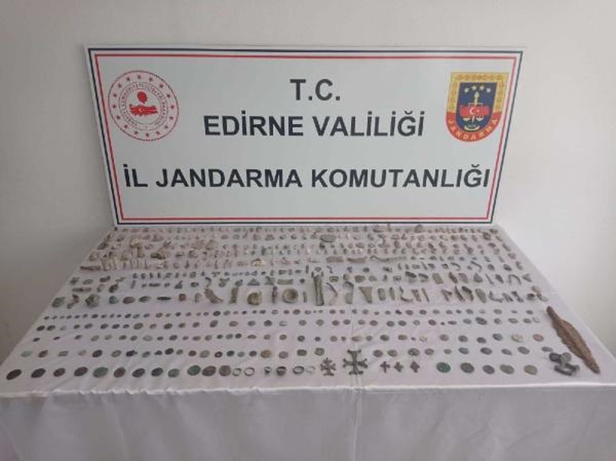 Edirne\'de Roma ve Bizans dönemine ait 520 tarihi eser ele geçirildi